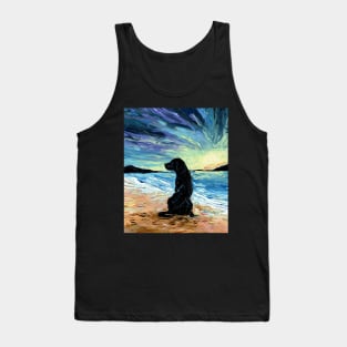 Beach Days - Black Labrador Tank Top